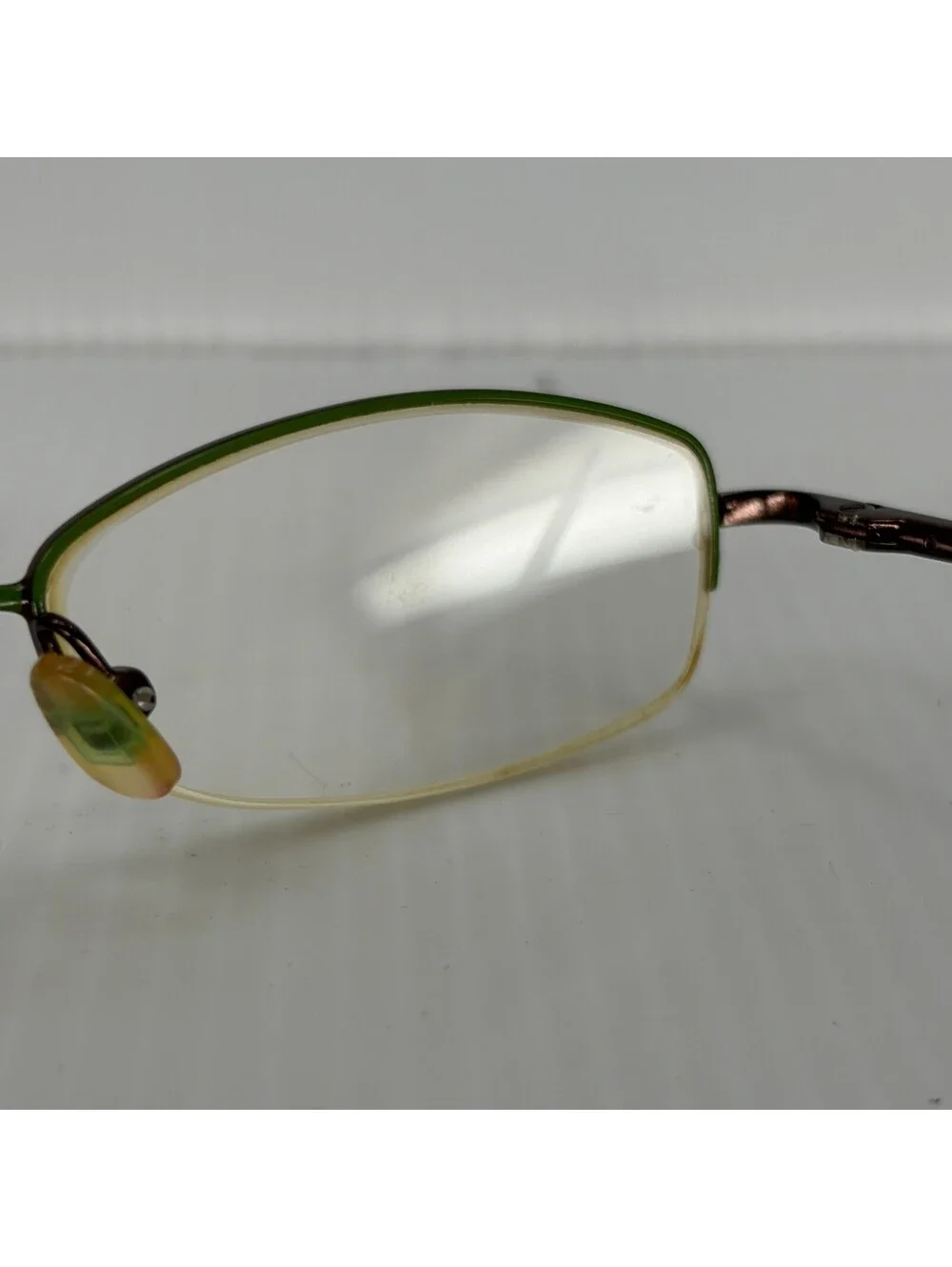 Kate Spade Marcy 0FH5 Green Brown Semi Rimless Frames Only Made In Italy